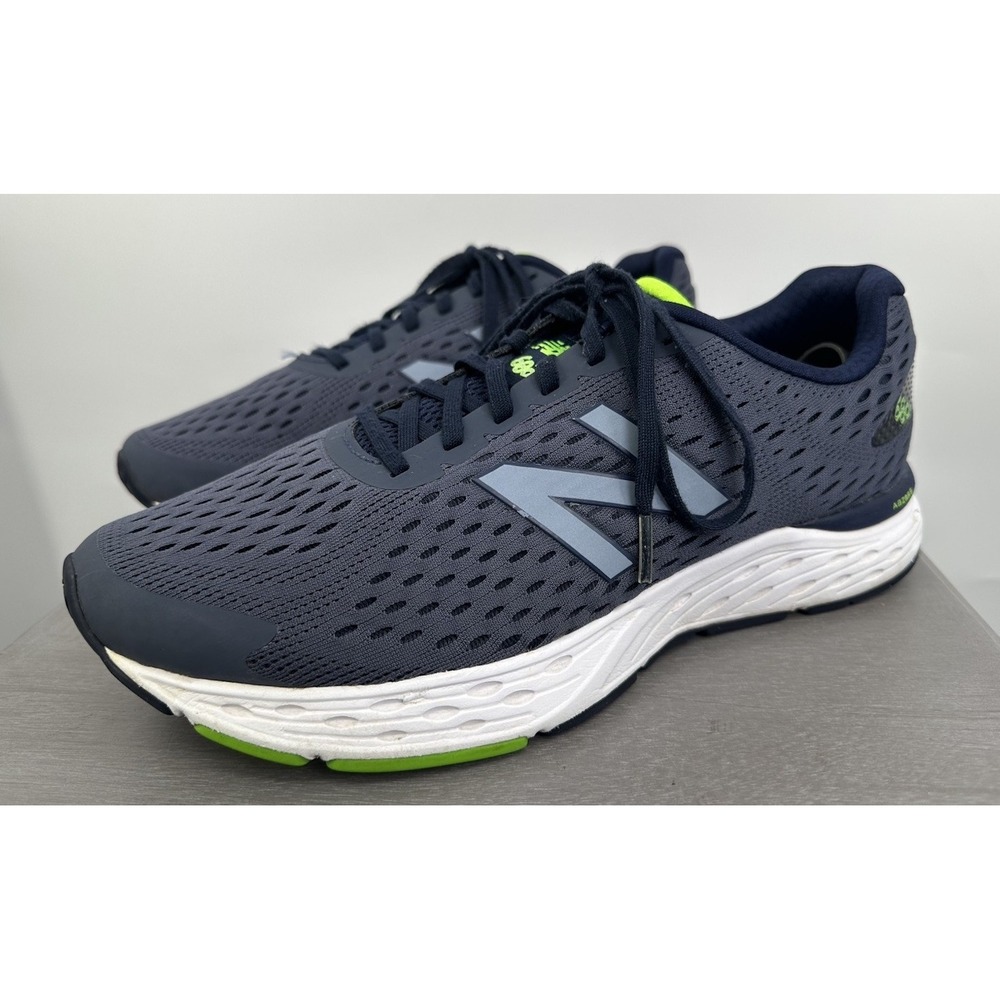 New Balance 680 V6 Men's Blue Gray Green Athletic Running Shoes Sneakers 10.5